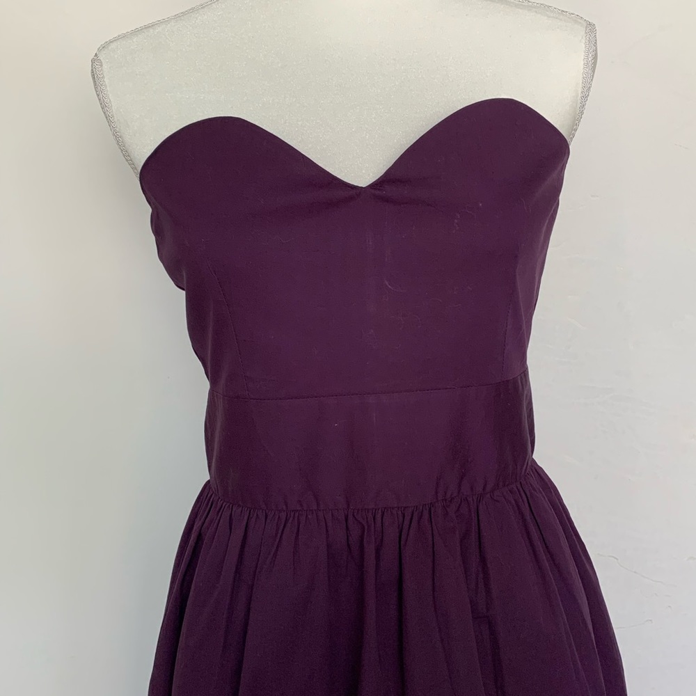 NWT Purple Mid Length Strapless Dress - Picture 2 of 4